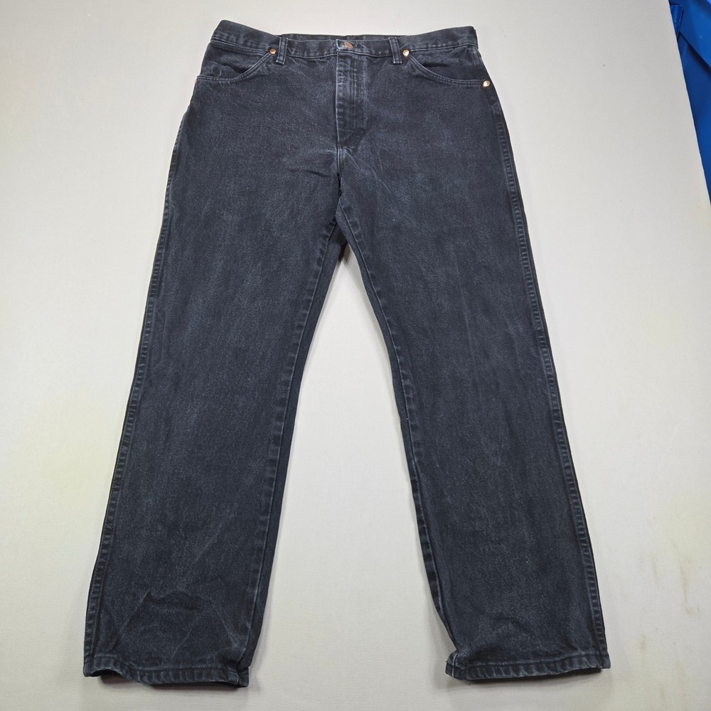 Wrangler Jeans Cowboy Cut 13MWZWK Original Fit Black Denim Mens 36x30